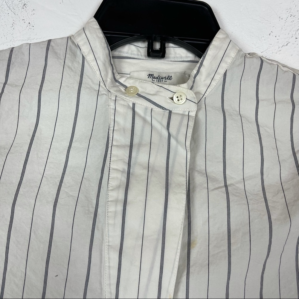 Madewell Tunic Pinstripe‎ Blouse The Perfect White - Picture 7 of 8